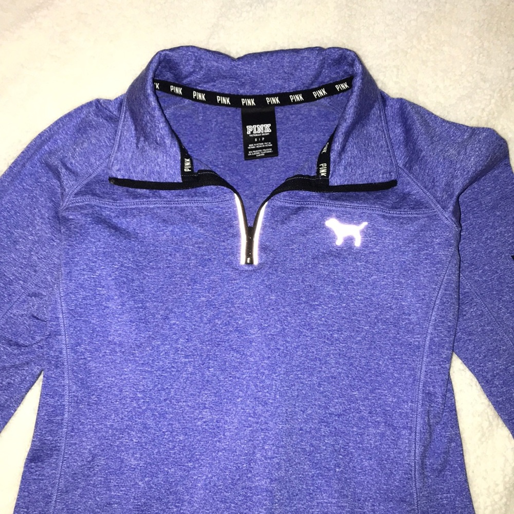 VS PINK long sleeve workout half zip